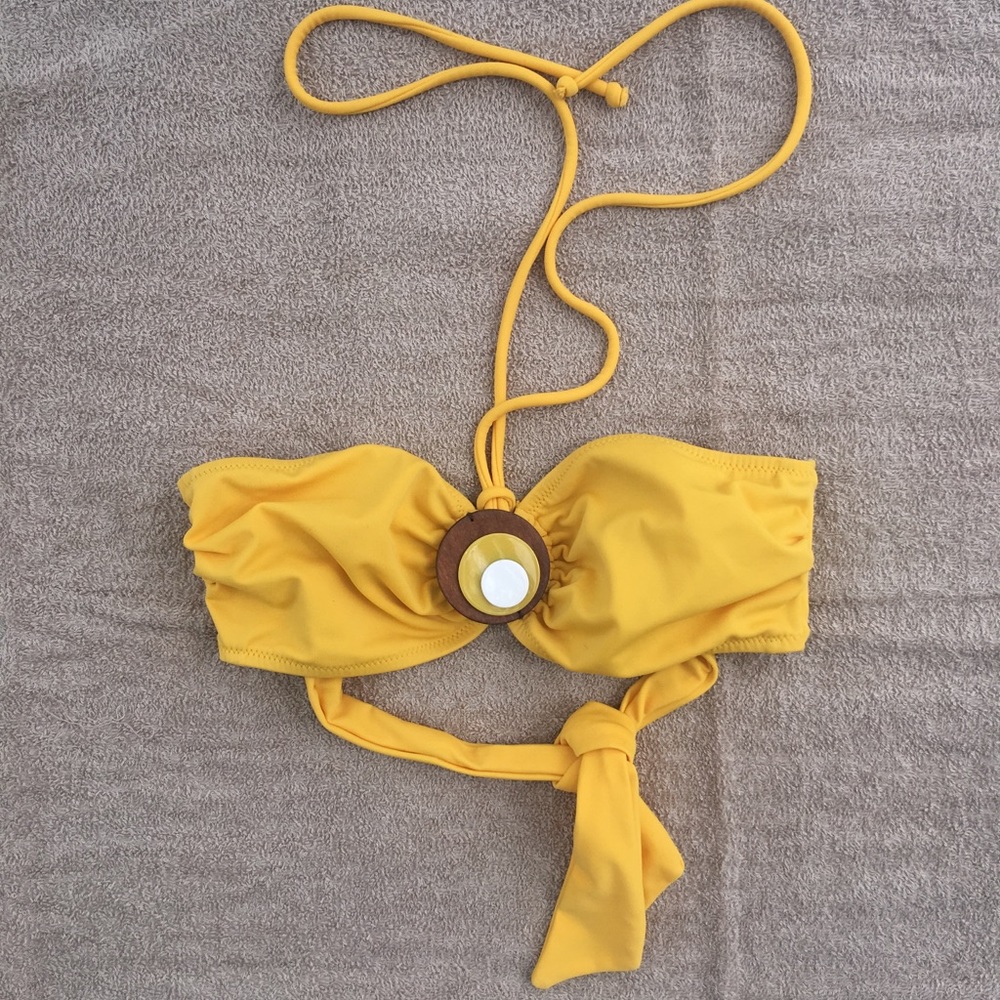 VICTORIAS SECRET RARE 70’s YELLOW BIKINI TOP!! - Picture 2 of 6